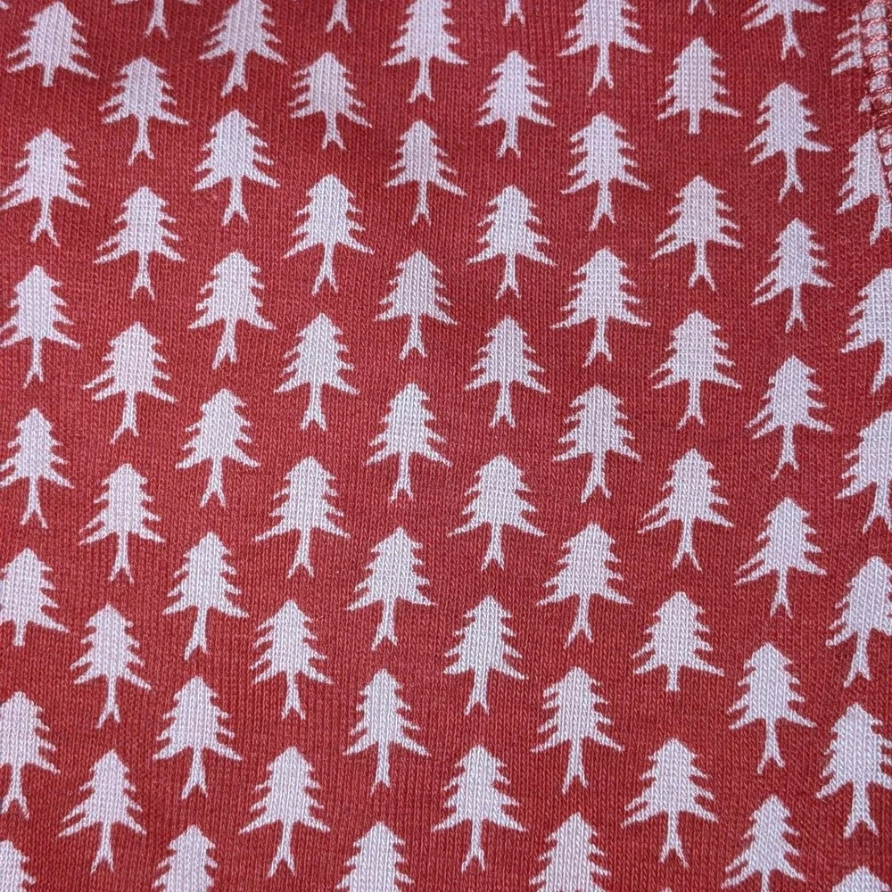 Crewcuts Red Pink Pine Tree Cotton Pajama Set‎ Size 14 Holiday Sleepwear NWOT